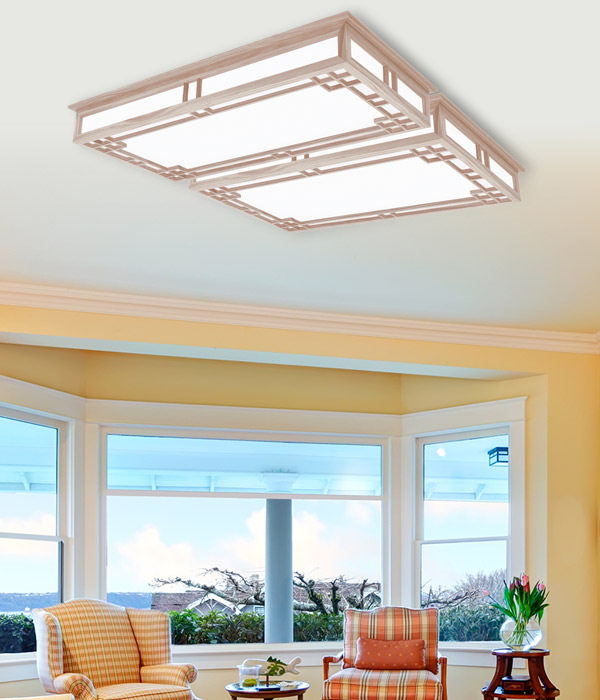 화연 원목 거실전등 국산LED거실등 100W