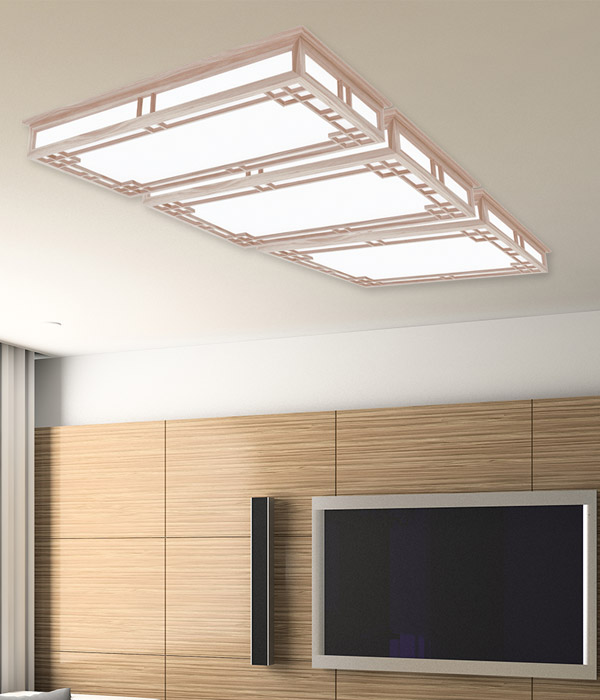 화연 원목 거실전등 국산LED거실등 150W